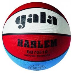 Míč basketbalový Gala Harlem BB7051R gumový barevný