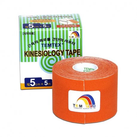 TEMTEX kinesio tape Classic, oranžová tejpovací páska 5cm x 5m