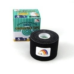 TEMTEX kinesio tape Tourmaline, černá tejpovací páska 5cm x 5m