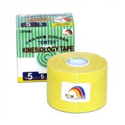 TEMTEX kinesio tape Tourmaline, žlutá tejpovací páska 5cm x 5m