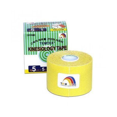 TEMTEX kinesio tape Tourmaline, žlutá tejpovací páska 5cm x 5m