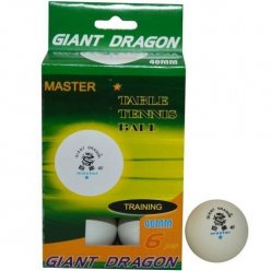 Míčky stolní tenis Dragon Master 1* bílé pp míčky