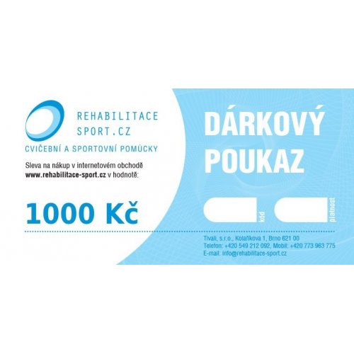 Dárkový poukaz v hodnotě 1000 Kč
