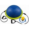 Balanční pomůcka BS Balance trainer new je vzduchová polokoule s pevnou základnou. Gumová polokoule má na stranách expandery - díky nim můžete procvičovat více svalových skupin najednou. 
