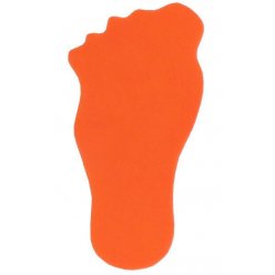Značka šlápota - noha, mix barev