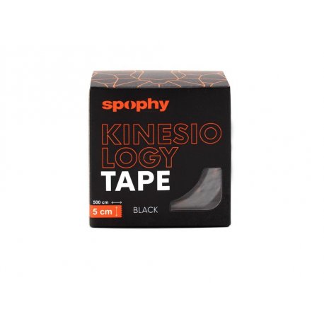 Spophy Kinesiology Tape Black, tejpovací páska černá, 5 cm x 5 m