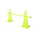 Sada na přeskoky 2x kužel 46 cm + žlutá tyč - překážka