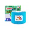 TEMTEX kinesio tape Tourmaline modrý obsahuje jemně rozemletý turmalinový polodrahokam jako prášek v lepidle, čistící krev, uklidňující nervy, zvyšující aktivitu buněk, redukující bolest svalu a sterilizující. Kromě toho mají turmalinové tejpy zvýšenou lepící sílu, přilnavost.